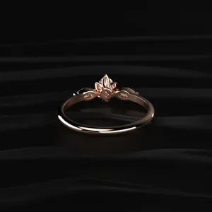 Oval Shape <b>Ring</b> With Marquise Side Stone With IGI Certified And D-E Color VVS-VS Clarity Clarity Buy Direct From <b>Indian</b> Supplier - Product Image 5