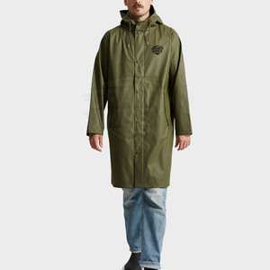 Vêtement de rue pour usage extérieur, imperméable respirant pour homme, style manteau, en polyester/nylon écologique, à capuche, manches longues, confortable - Product Image 6