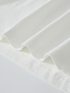 T-shirt décontracté pour homme en jersey 100 % coton, 200 g, à manches longues, col rond, couleur unie, respirant et coupe ample - Product Image 5