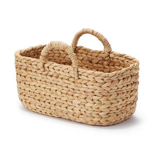 Panier en jacinthe d'eau - Ovale - Petit modèle L14.6 x P7.3 x H6.3" - Product Image 1