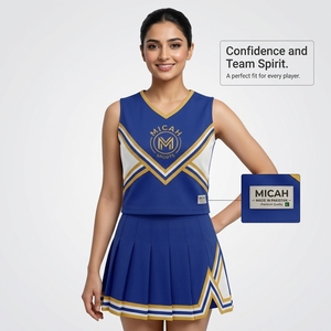 Micah Corporation OEM Service Custom Children Girls Cheerleading Uniform Kits MODAL 280g Sublimated Heat-Transfer Printed Needle - Product Image 2