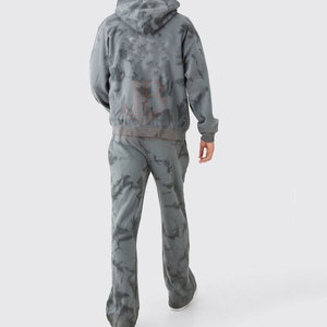Acid Wash <b>Sweat</b> Suit <b>Top</b> Quality Sun Faded Tracksuit Hooded & Trouser 100% Cotton For <b>Men</b> Tracksuit Set - Product Image 3