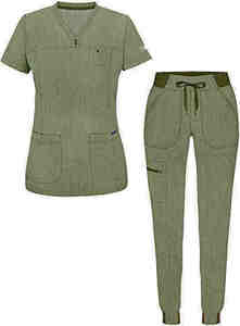 Ensemble de Blouses et Pantalons Médicaux Unisexe Haut de Gamme Écologiques à Col en V Extensible pour Hôpitaux, Couleurs Personnalisables, Vente en Gros - Product Image 6