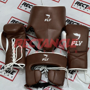 ชุดอุปกรณ์ฝึกซ้อมมวยสีตามสั่ง พร้อมโลโก้สั่งทำ  ถุงมือหนังวัวแท้  ชุดป้องกันศีรษะ  ชุดป้องกันอวัยวะเพศ  และชุดถุงมือซ้อม - Product Image 2