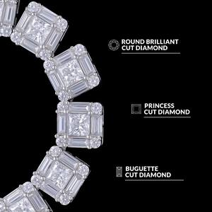 Collier de luxe en argent sterling 925, maille cubaine Miami, entièrement serti de moissanite – Certifié, cadeau unisexe pour mariages et anniversaires - Product Image 2