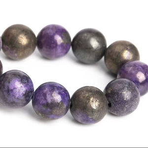 ลูกปัดไพไรต์ พลอยธรรมชาติ ทรงกลม ลูกปัดร้อยเป็นเส้น ขายส่งจำนวนมาก อุปกรณ์ทำเครื่องประดับ - Product Image 1