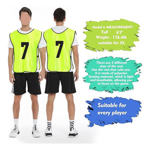 Chalecos de Entrenamiento, Camisetas Deportivas para Equipos, para Adultos y Jóvenes, Fútbol, Transpirables, Ligeros, Numerados, para Práctica - Product Image 4