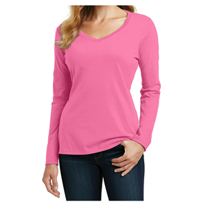 Manufacturer's High Street Women's Casual T-Shirts Black Long Sleeve V-Neck High Quality Cotton Breathable - Product Image 5