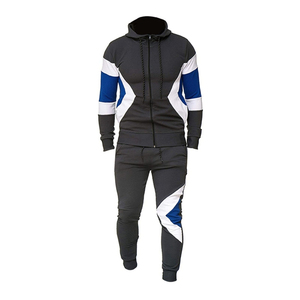 Ensemble de survêtement décontracté pour homme, grande taille, hiver, respirant, col montant, polaire à capuche, coupe régulière, logo personnalisable, jogging - Product Image 5