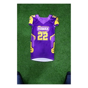 Camiseta de Fútbol Americano Morada y Dorada, Uniforme Deportivo Personalizado para Equipos Atléticos - Product Image 1