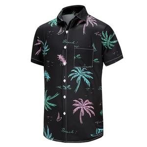 Camisas Hawaianas de Playa de Fábrica OEM, Camisa Hawaiana Estampada de Manga Corta - Product Image 4