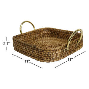 Panier de rangement décoratif en osier Décoration d'intérieur Panier tissé en rotin d'organisation - Product Image 4