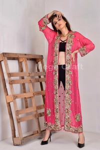 Vestido largo tipo kimono de seda con cuentas vintage y adornos modernos para mujer, estilo bohemio, de manga larga, para fiestas y uso en verano. - Product Image 6
