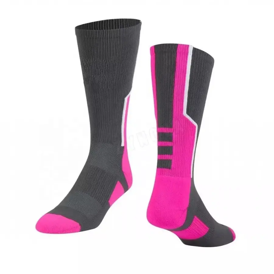 Eco Friendly Walking Running Baseball Men Socks Anti slip REPREVE Polyester Sports Compression Custom Socks for sports