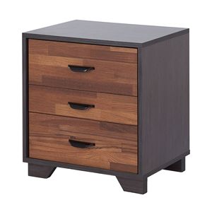 <b>Walnut</b> and Espresso 3-Drawer Rectangular Accent Console <b>Table</b> - Product Image 1