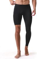 Road Box Collants de compression mi-jambe pour homme, 100% Polyester, Séchage rapide, Respirant, Taille élastique, Sport, Longueur genou