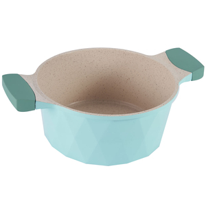Advanced Non Stick Casserole <b>Pot</b> Designed With Triple Layer Marble Coating Heavy Duty Aluminum Construction And Tempered Glass - Product Image 2