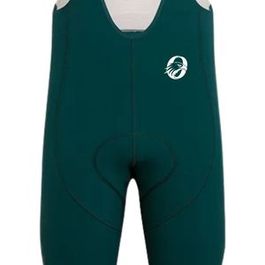 Cuissard de cyclisme vert foncé avec bretelles blanches, léger et rembourré, pour hommes et femmes, vêtements de cyclisme athlétiques - Product Image 4