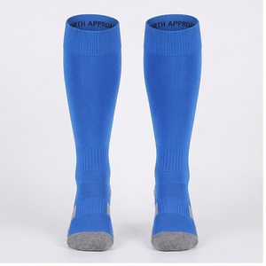 Blue <b>Knee</b> <b>High</b> Soccer <b>Socks</b> Breathable Knitted for Adults Summer Sport Wear - Product Image 1