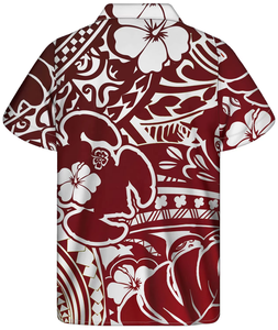 Chemise décontractée pour homme en popeline respirante, tendance estivale, à manches courtes, motif tribal samoan, ODM - Product Image 4