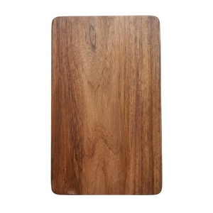 Planche à découper élégante et écologique en bois de teck pour la cuisine, compatible lave-vaisselle, pour hacher, trancher et servir - Product Image 1