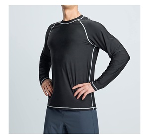 Transpirable Sublimado Barato Manga larga Rash Guard Logotipo personalizado Impreso Hombres elegantes Rash Guards - Product Image 1