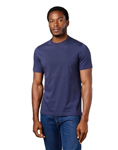Camiseta azul básica para hombre, Camiseta de algodón con ajuste diario para hombre, Camiseta ajustada de algodón ecológico para hombre - Product Image 1