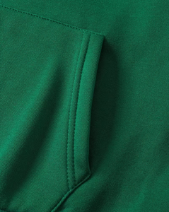 Women's Green Hooded Eco-Friendly Polyester/Cotton Knitted Casual Pullover Sweatshirt with Front Pocket Winter Wear - Product Image 5