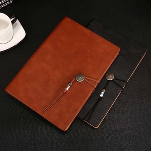 A5 Vintage Large Journal Soft Leather Notebook with Loose-<b>leaf</b> Diary Business Gift Set Notepad for Office or School Supplies - Product Image 2