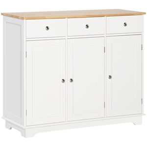 Credenza a 3 ante in rovere con 3 cassetti e ripiano regolabile per cucina, bar, ripostiglio, villa, palestra, soggiorno, ingresso - Product Image 1