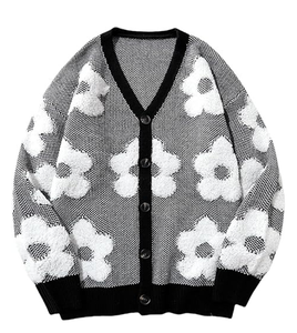 Suéter tipo cárdigan clásico de punto con botones para hombre - Product Image 1