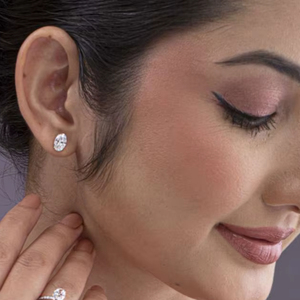 Pendientes de Diamantes Cultivados en Laboratorio de Corte Ovalado de Alta Calidad, Forma Radiante, Chapados en Oro de 14 Quilates, para Mujer, Certificados por IGI, Regalo de Lujo para Fiestas - Product Image 1