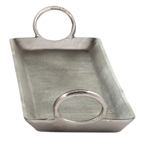 Bandeja de Servicio de Aluminio Esmaltado con Asa para Té, Café y Aperitivos, Hecha a Mano, Suministros para Hoteles - Product Image 4