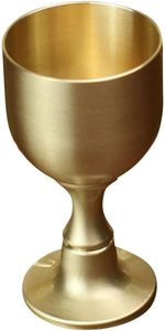 Copa Kiddush de Lujo en Forma de Tulipán, Plateada con Línea Dorada en el Interior, Copa de Vino Premium para Shabat, Ecológica, de Acero Inoxidable, Elegante, Judía - Product Image 4