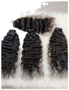 Alta calidad Indio crudo sin procesar Afro Kinky Straight Tape Loose Deep Wave Bundle Las mejores extensiones de cabello humano para mujeres negras - Product Image 4