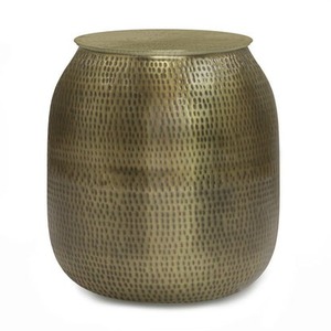 Stone & Wood Handmade Coffee <b>Table</b> With Hammered Finish Industrial Style Living Room Furniture - Product Image 1