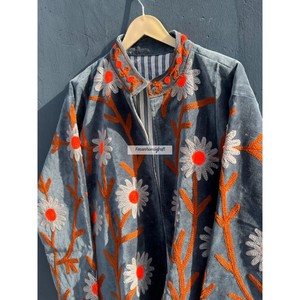 Indian Velvet <b>Jacket</b> Coat Handmade Short Unisex <b>Jacket</b> Coat Uzbek Embroidery <b>Jacket</b> With Inside Cotton Lining <b>Hippies</b> Style Coat - Product Image 5