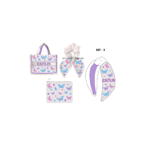 Personaliza tu nombre con conjuntos combinados con diseño de mariposa – Stock limitado, aprovecha esta oferta a precios especiales para fiestas - Product Image 6