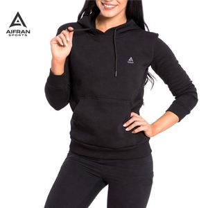 AIFRAN Sweat à capuche de sport de luxe pour femme en nylon recyclé, séchage rapide, 350g, respirant, coupe courte, vente en gros - Product Image 2