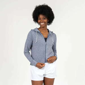 Sweat à capuche court confortable pour femme, doux et respirant, avec logo imprimé sur le devant, broderie décontractée pour l'automne et l'hiver, idéal pour la maison - Product Image 2