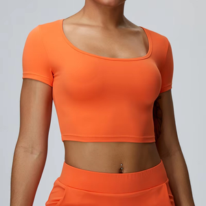 T-shirts courts personnalisés pour femmes, respirants, à manches courtes, avec logo décoratif, décontractés, pour femmes - Product Image 5