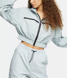 Chaqueta Corta de Nailon Personalizada para Ropa Deportiva, Cortavientos Ligera, Impermeable, para Correr y Deportes al Aire Libre - Product Image 2