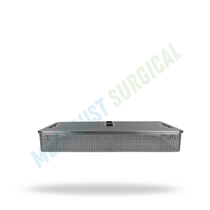 Full Size Sterilization <b>Basket</b> With Lid Stainless Steel Surgical Instrument Tray Medical Autoclave <b>Storage</b> <b>Basket</b> - Product Image 4