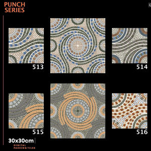 Baldosas de Cerámica Digitales para Exteriores, Superficie Mate, 300x300mm, 30x30cm, 12x12 Pulgadas, Resistentes, para Entradas de Vehículos y Estacionamientos - Product Image 1