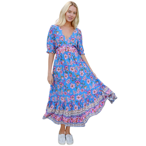 Vestido Largo Floral para Mujer, Cómodo para Uso Diario - Product Image 3