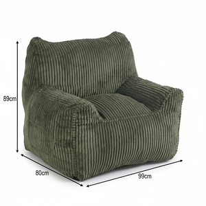 Sofá Individual Moderno de 1 Plaza con Tapizado de Pana y Embalaje Comprimido para Sala de Estar - Product Image 6