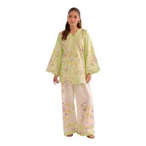 Ensemble de 2 pièces en tissu lawn imprimé de qualité supérieure pour femmes, collection été, vêtements indiens et pakistanais, tenue légère pour tous les jours - Product Image 1