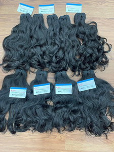 Hot Sale Raw Wavy Hair Bundles Hair Extensions 100% Vietnamese Hair Super High Quality Very Silky No <b>Tangle</b> Ready to Ship - Product Image 5