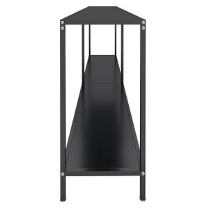 Table console simple en verre trempé noir, longueur 78,7 pouces - Product Image 4