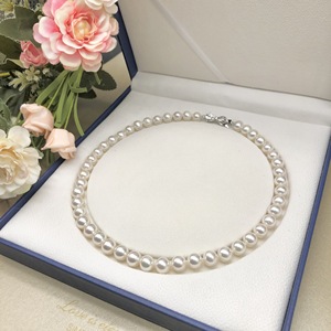 Collar de Temperamento Elegante para Mujer Noble, Perlas de Agua Dulce de 9-10 mm, Luz Intensa, Ligeras Imperfecciones, Regalo Perfecto - Product Image 1